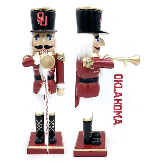 14" College Bugler Nutcracker By Santasworkshop in Oklahoma | 14.25" x 4" x 6.5" | Michaels®